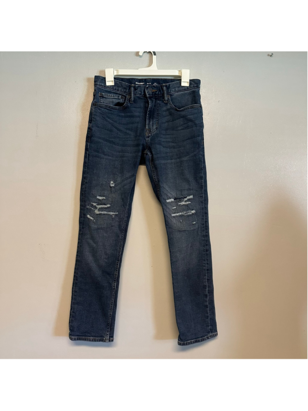 Old Navy Slim Jeans, Mens 29x30 Blue Distressed
